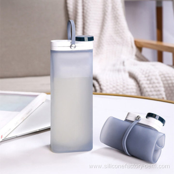 Silicone Outdoor Sports Leakproof Collapsible Water Bottle